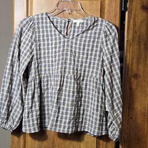 Girls Chelsea & Violet Plaid Long Sleeve Top Size 14 (L)/NWT